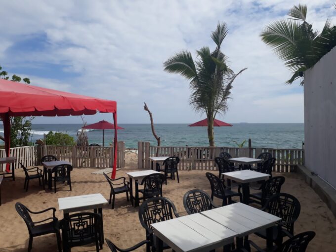 Matara Beach land with restaurant for sale in Sri Lanka